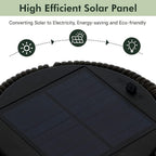 Outdoor Floor Solar Light 2-Pack, All-Weather Wicker Solar Patio Lamp Waterproof Outside Solar Deck Lamp for Porch, Yard, Garden