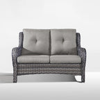 Gymojoy Outdoor Loveseat Wicker Sofa Set Rattan Sofa