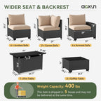 Outdoor Patio Furniture Sets with 4in Thicken Cushion