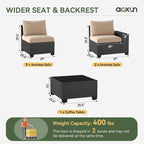Outdoor Patio Furniture Sets with 4in Thicken Cushion