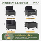 Outdoor Patio Furniture Sets with 4in Thicken Cushion
