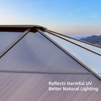 Hardtop Gazebo for Backyard – Permanent Pergola with Netting, Curtains & Double Roof, All-Weather Outdoor Shelter