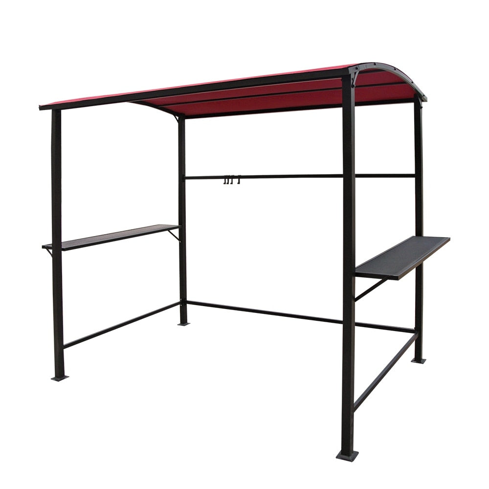 Outdoor 5 ft. x 8 ft. Steel Frame Grill Gazebo Canopy Barbecue Shelter
