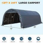 Outdoor Storage Shed and Carport Canopy: Portable Shelter for Bikes, Motorcycles, and Garden Storage