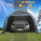 Outdoor Storage Shed and Carport Canopy: Portable Shelter for Bikes, Motorcycles, and Garden Storage