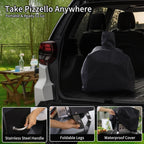 Outdoor Wood Fired Pizza Oven 2-Layer Pizza Maker Outside Pizza Grill for Backyard Parties - 12 inch