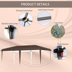 Outsunny Heavy Duty Pop Up Canopy with Sturdy Frame, UV Fighting Roof, Carry Bag for Patio, Backyard, Beach, Garden