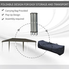Outsunny Heavy Duty Pop Up Canopy with Sturdy Frame, UV Fighting Roof, Carry Bag for Patio, Backyard, Beach, Garden