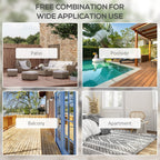 Outsunny 4-piece Folding Patio Chair Set with a Simple & Chic Design, Comfortable for the Deck, Garden, Yard & Travel