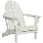 Outsunny Folding Adirondack Chair, HDPE Outdoor All Weather Plastic Lounge Beach Chairs for Patio Deck and Lawn Furniture