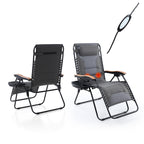 Oversize XL Padded Zero Gravity Lounge Chair Wider Armrest Adjustable Recliner with Cup Holder - N/A