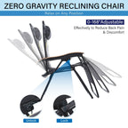 Oversize XL Padded Zero Gravity Lounge Chair Wider Armrest Adjustable Recliner with Cup Holder - N/A