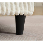 Oversized Chaise Lounge Fluffy Corduroy Sofa Bed Adjustable