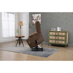 Oversized PU Leather Power Lift Recliner with Massage, Lumbar Heating, Cup Holder, 180° Flat Lay