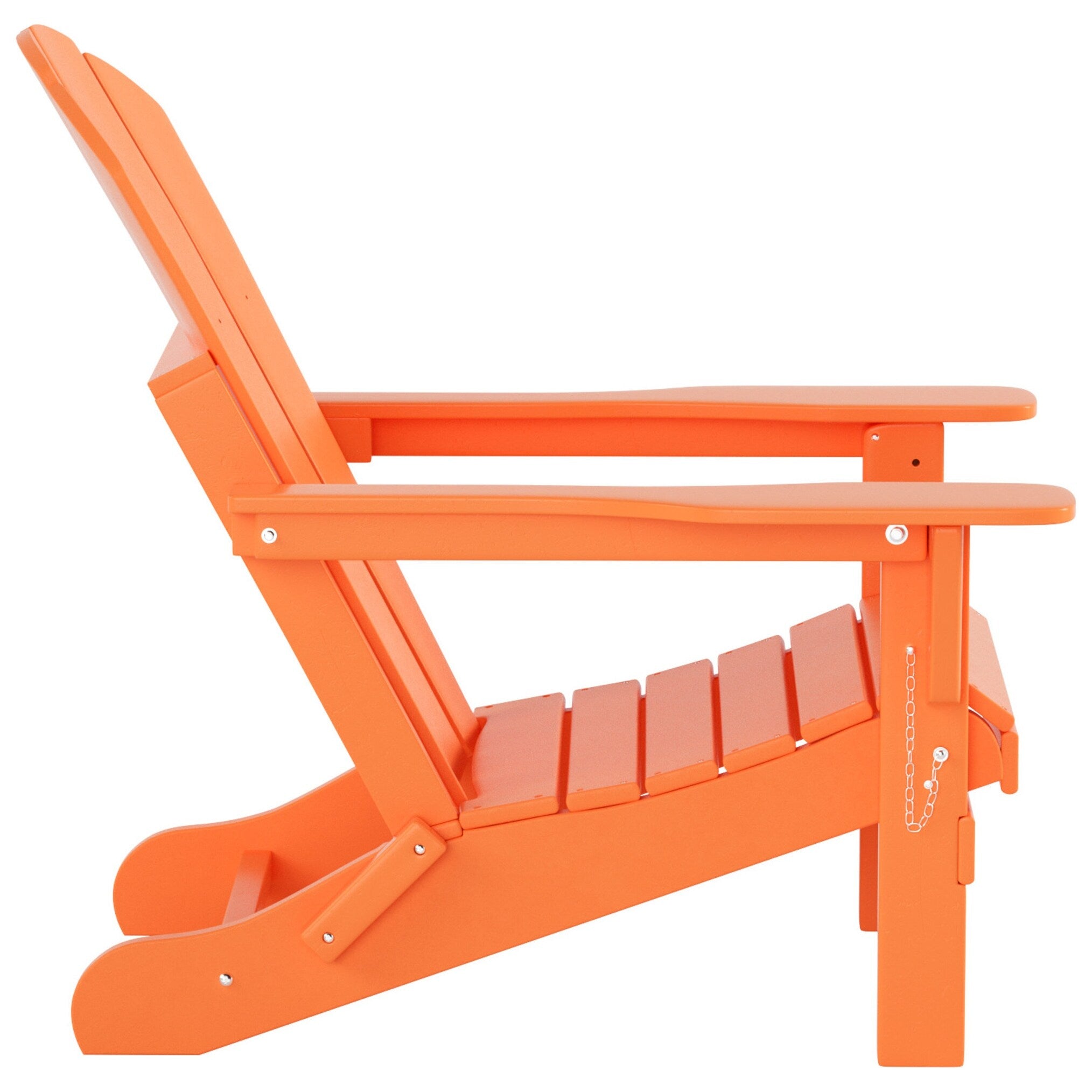 Polytrends Laguna Hdpe All Weather Outdoor Patio Foldable Adirondack Chair With Ottoman (2-Piece Set)