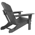 Polytrends Laguna Hdpe All Weather Outdoor Patio Foldable Adirondack Chair With Ottoman (2-Piece Set)