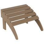 Polytrends Laguna Hdpe All Weather Outdoor Patio Foldable Adirondack Chair With Ottoman (2-Piece Set)