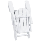 Polytrends Laguna Hdpe All Weather Outdoor Patio Foldable Adirondack Chair With Ottoman (2-Piece Set)