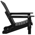 Polytrends Laguna Hdpe All Weather Outdoor Patio Foldable Adirondack Chair With Ottoman (2-Piece Set)