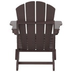 Polytrends Laguna Hdpe All Weather Outdoor Patio Foldable Adirondack Chair With Ottoman (2-Piece Set)