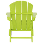 Polytrends Laguna Hdpe All Weather Outdoor Patio Foldable Adirondack Chair With Ottoman (2-Piece Set)