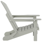 Polytrends Laguna Hdpe All Weather Outdoor Patio Foldable Adirondack Chair With Ottoman (2-Piece Set)
