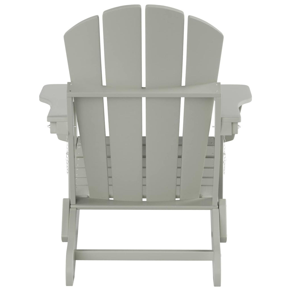 Polytrends Laguna Hdpe All Weather Outdoor Patio Foldable Adirondack Chair With Ottoman (2-Piece Set)