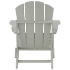 Polytrends Laguna Hdpe All Weather Outdoor Patio Foldable Adirondack Chair With Ottoman (2-Piece Set)