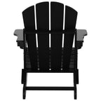 Polytrends Laguna Hdpe All Weather Outdoor Patio Foldable Adirondack Chair With Ottoman (2-Piece Set)