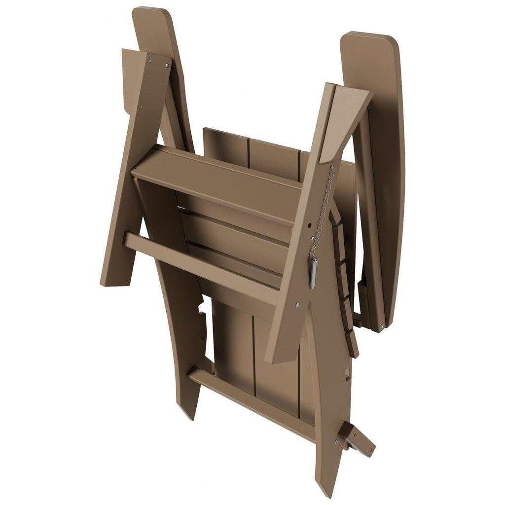 Polytrends Shoreside Modern Eco-Friendly All Weather Commercial-Residential Folding Adirondack Chair