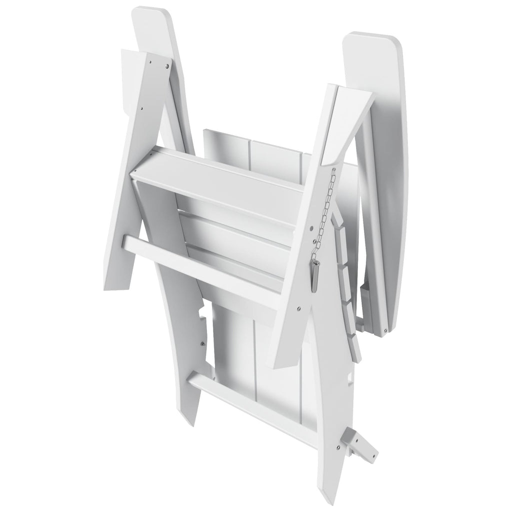 Polytrends Shoreside Modern Eco-Friendly All Weather Commercial-Residential Folding Adirondack Chair