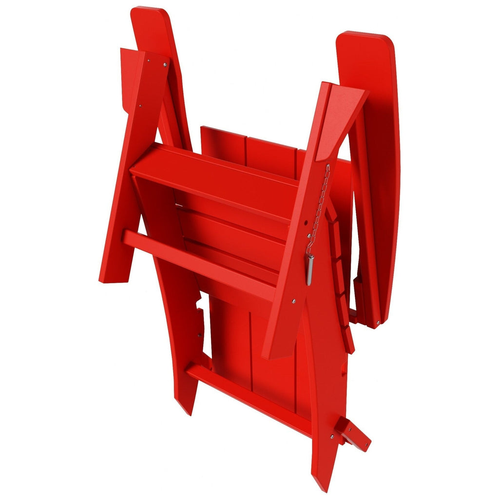 Polytrends Shoreside Modern Eco-Friendly All Weather Commercial-Residential Folding Adirondack Chair