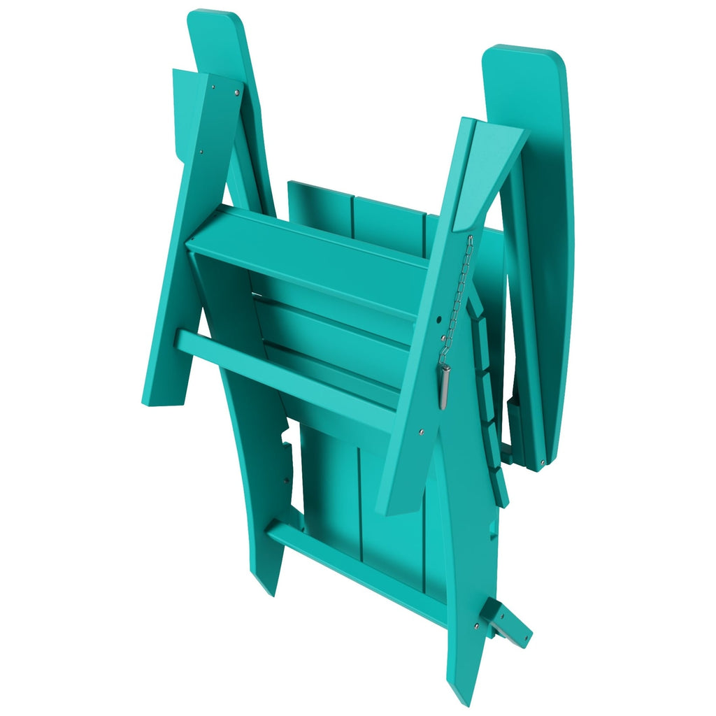 Polytrends Shoreside Modern Eco-Friendly All Weather Commercial-Residential Folding Adirondack Chair