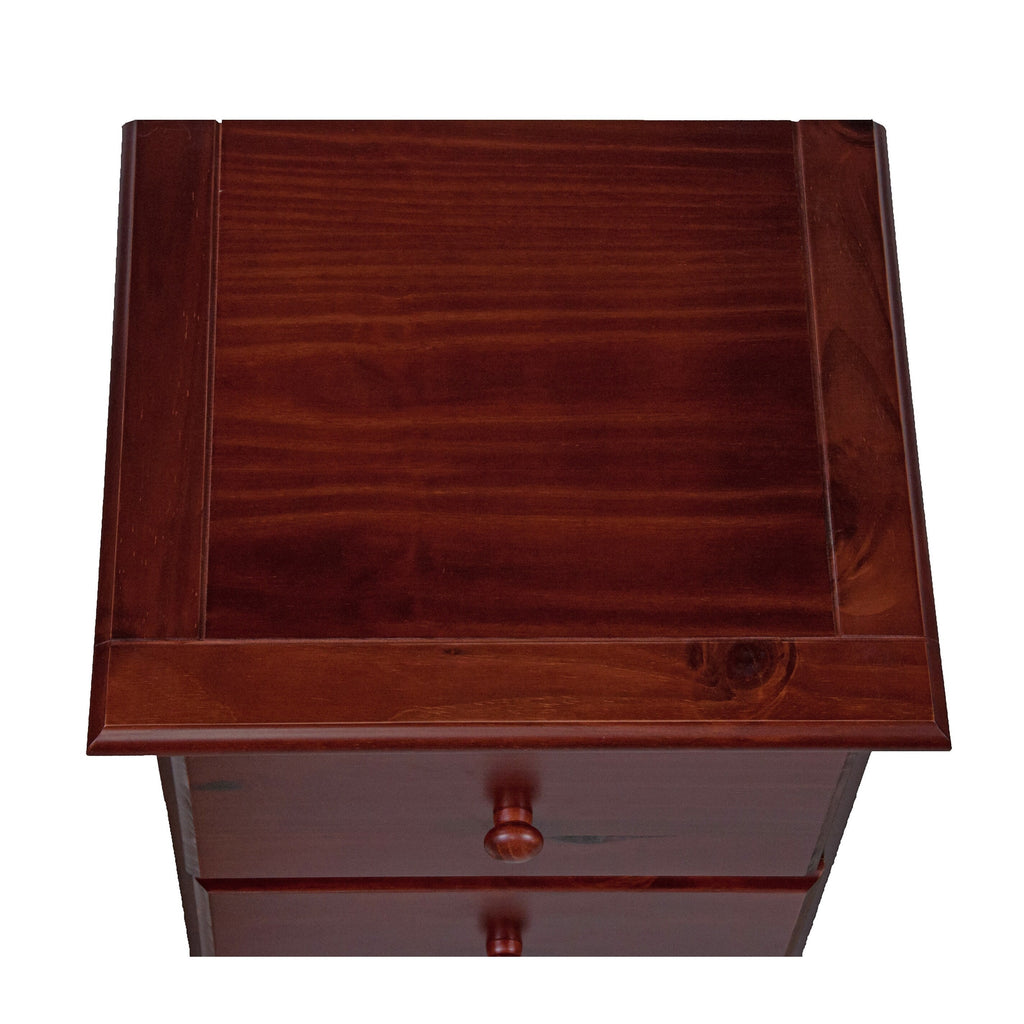 Palace Imports 100% Solid Wood 3-Drawer Nightstand with Metal or Wooden Knobs