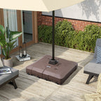 Pellebant 220 lbs Patio Cantilever Umbrella Base with Wheels - N/A