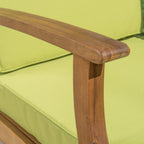 Perla Outdoor 7-piece Acacia Wood Sofa Set with Cushion by Christopher Knight Home