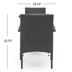 Peterson Outdoor 3-piece Wicker Bistro Set with Cushions by Christopher Knight Home