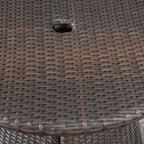 Peterson Outdoor 3-piece Wicker Bistro Set with Cushions by Christopher Knight Home