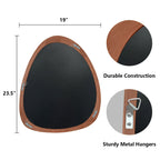 Pine Frame Cobblestone Shaped Asymmetrical Wall Mirror