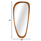 Pine Frame Cobblestone Shaped Asymmetrical Wall Mirror