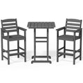 Plastic Tall adirondack Chair Set Of 3-Piece Patio Conversation Set