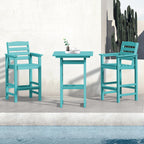 Plastic Tall adirondack Chair Set Of 3-Piece Patio Conversation Set