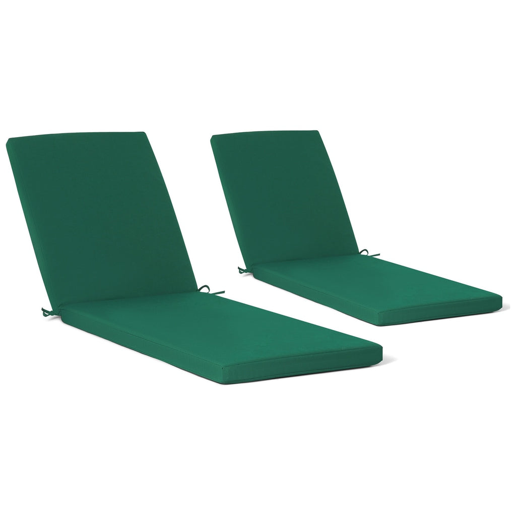 Polytrends Fading Free All Weather Outdoor Patio Chaise Lounge Cushions - (Set of 2)