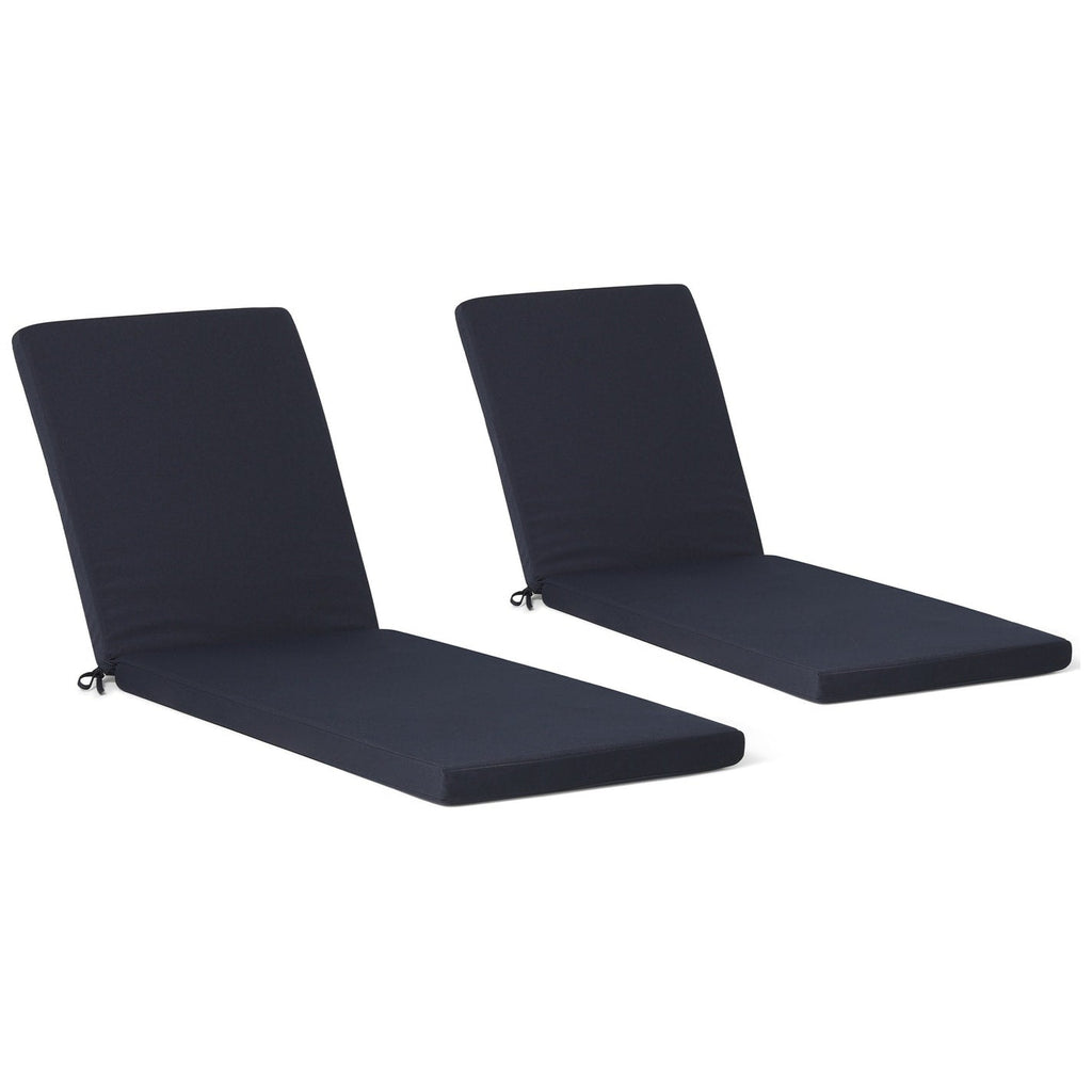 Polytrends Fading Free All Weather Outdoor Patio Chaise Lounge Cushions - (Set of 2)