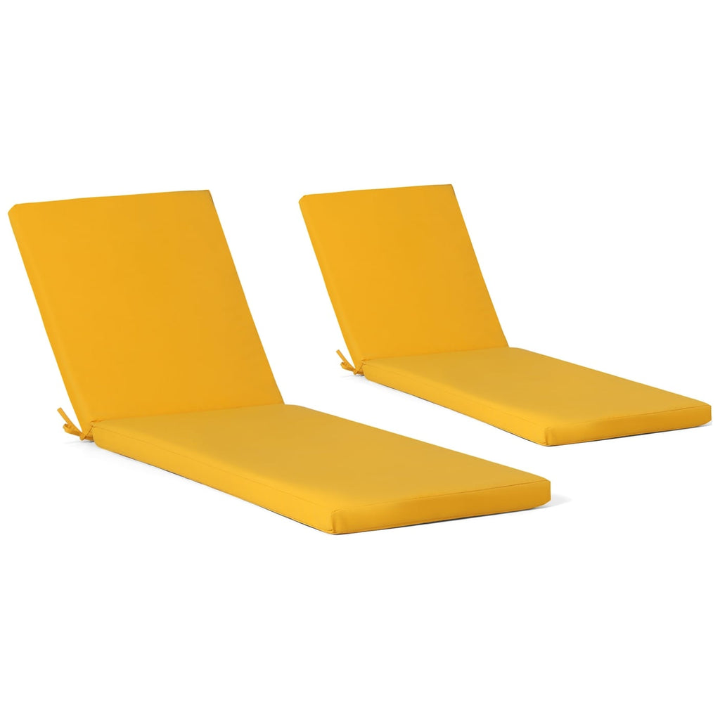 Polytrends Fading Free All Weather Outdoor Patio Chaise Lounge Cushions - (Set of 2)