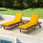 Polytrends Fading Free All Weather Outdoor Patio Chaise Lounge Cushions - (Set of 2)