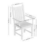 Polytrends Laguna Hdpe All Weather Outdoor Patio Dining Set with Round Table, Armchairs (5-Piece Set)