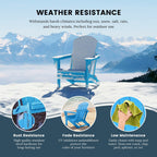 Polytrends Laguna Fade Resistant All Weather Outdoor Patio Folding Adirondack Chair