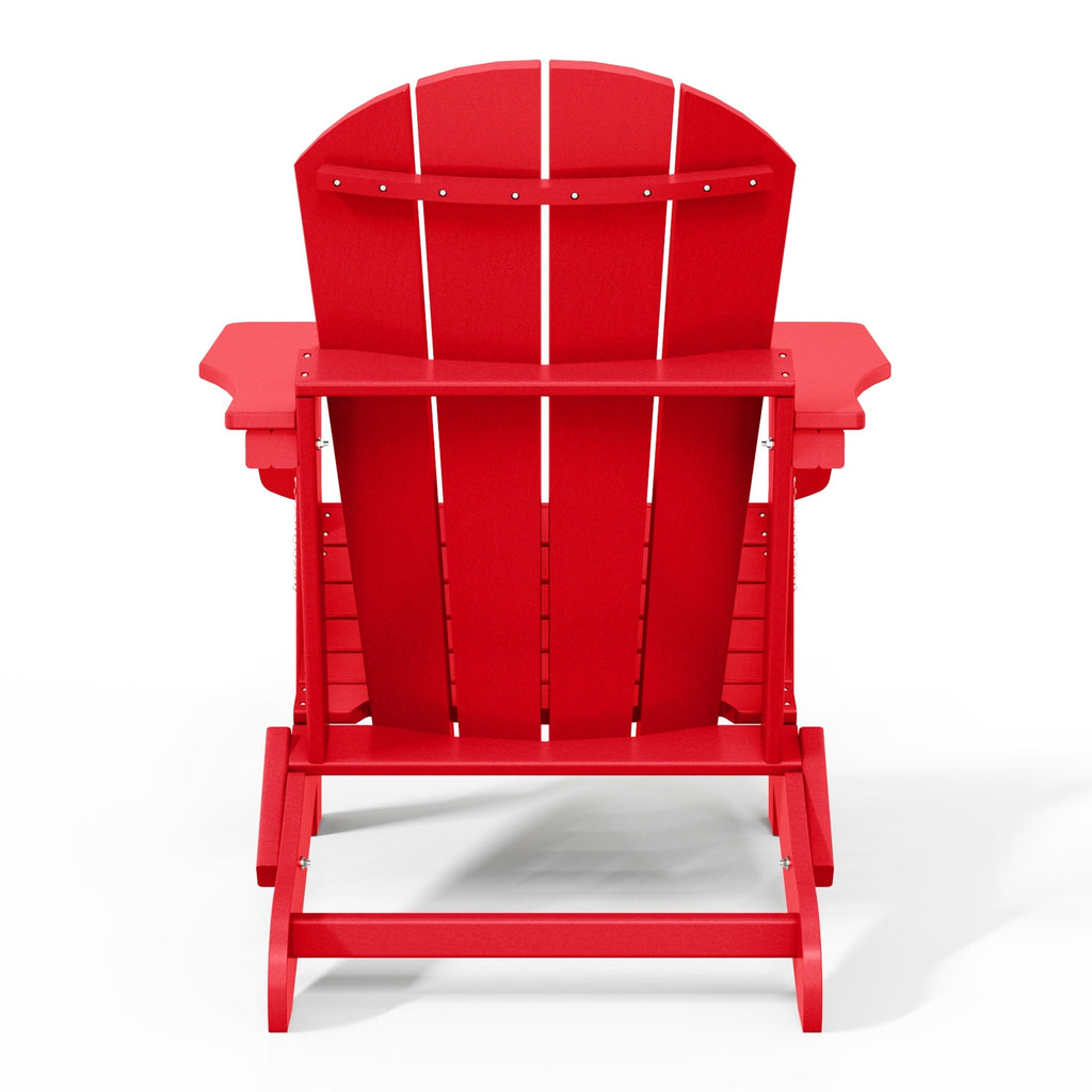 Polytrends Laguna Fade Resistant All Weather Outdoor Patio Folding Adirondack Chair