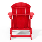 Polytrends Laguna Fade Resistant All Weather Outdoor Patio Folding Adirondack Chair